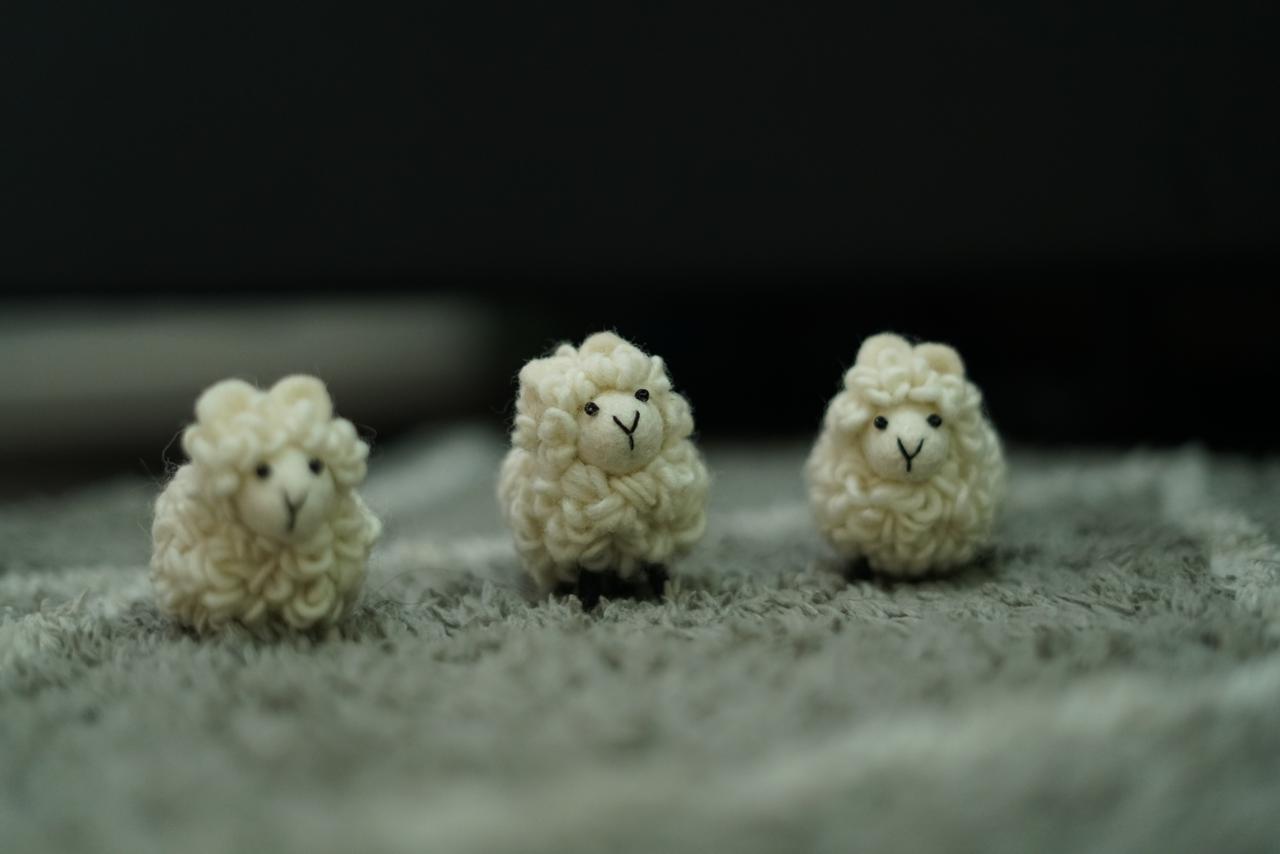 Felt Mini Sheep – Handmade Wool Decoration