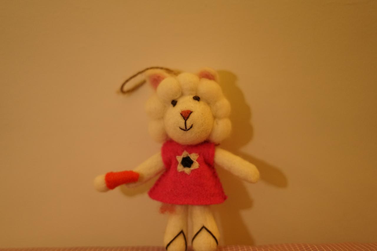 Handmade Felt Sheep Doll Ornament