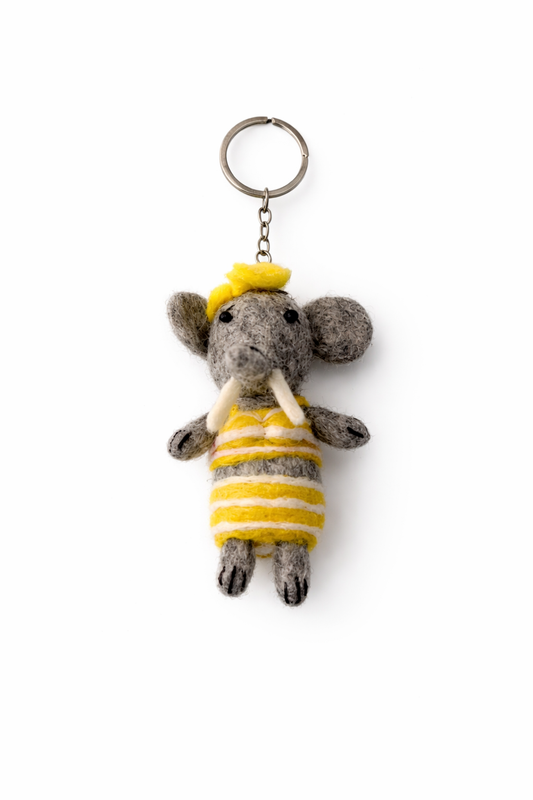 Felt Elephant Keyring