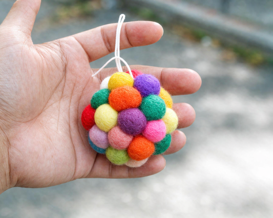 Felt Ball Ornament – Handmade Christmas Decoration