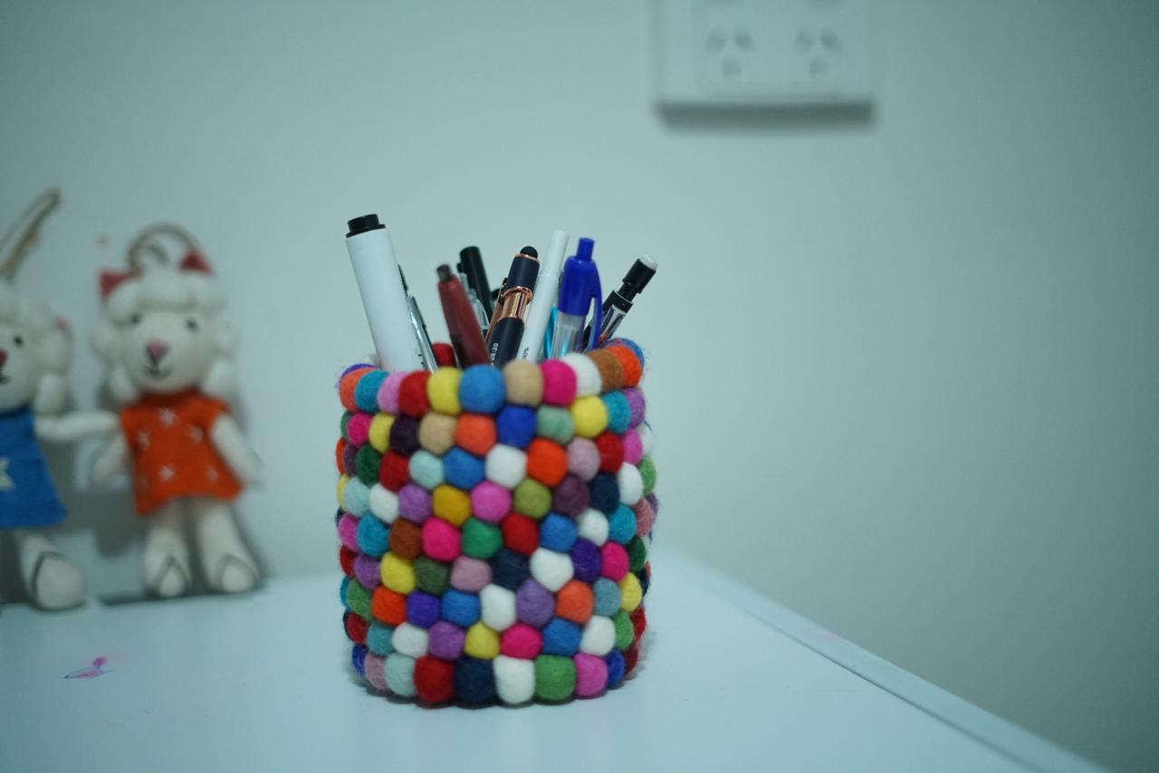 Handmade Felt Wool Pen Holder