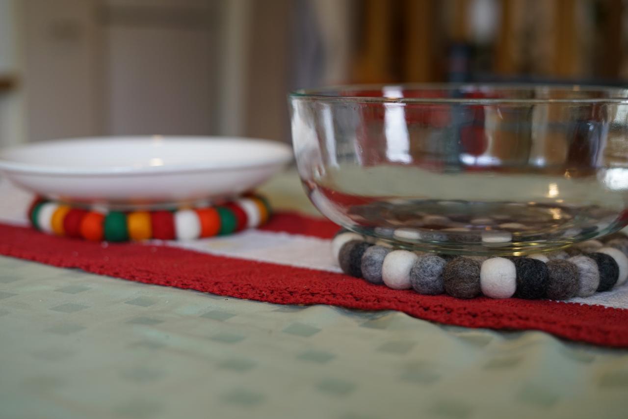 Felted Wool Trivet – Handmade Wool Pot Mat