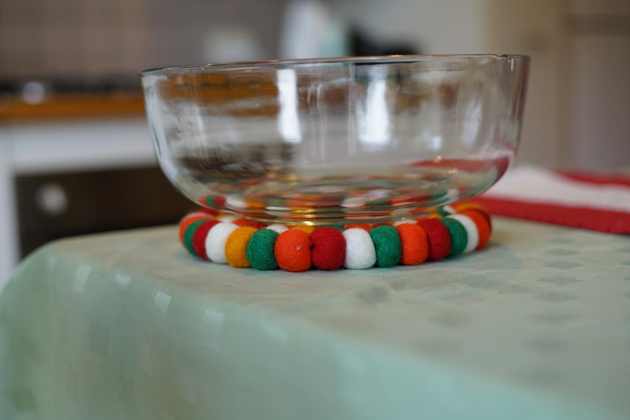 Felted Wool Trivet – Handmade Wool Pot Mat