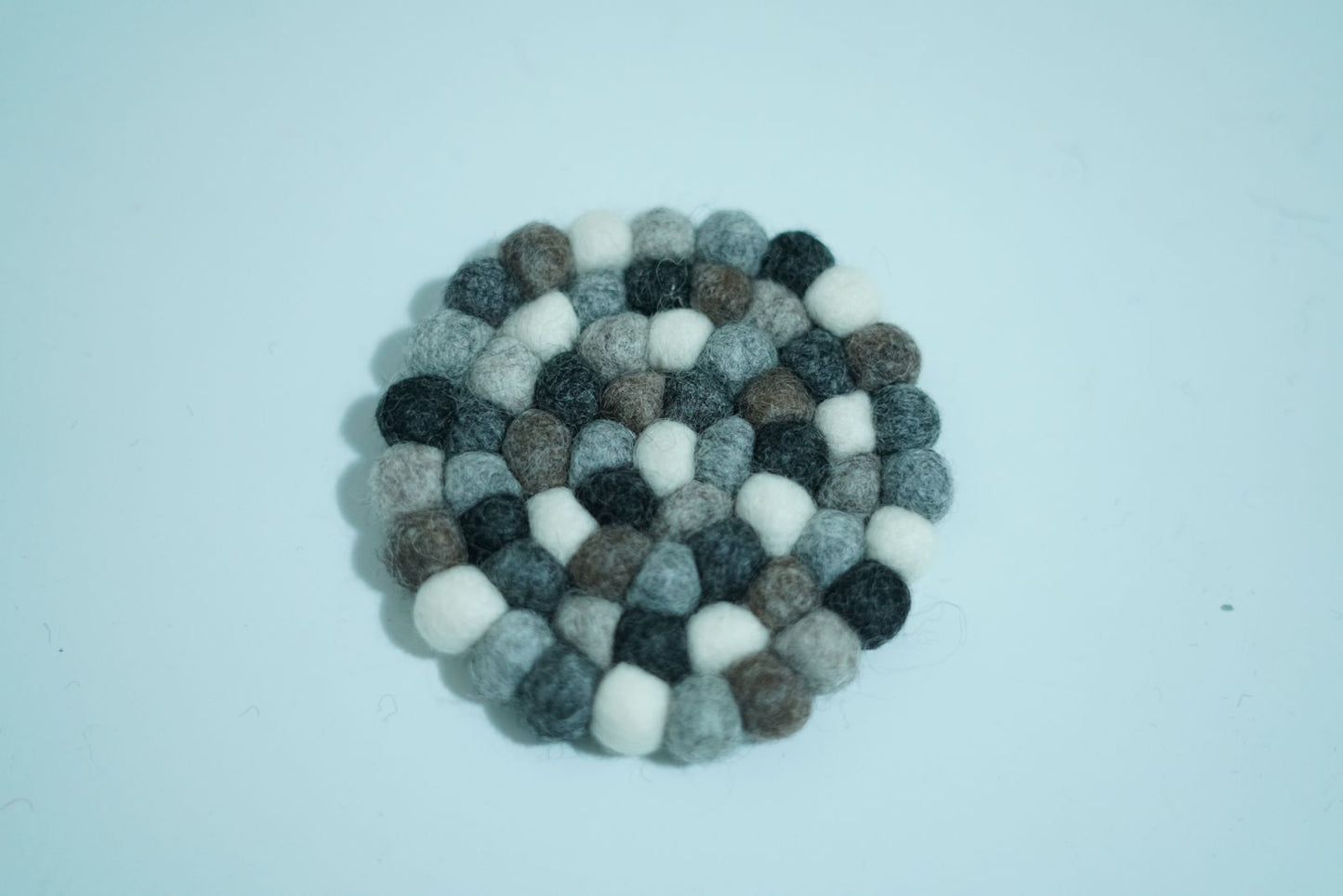 Wool Felt Ball Coasters – Handmade Table Décor