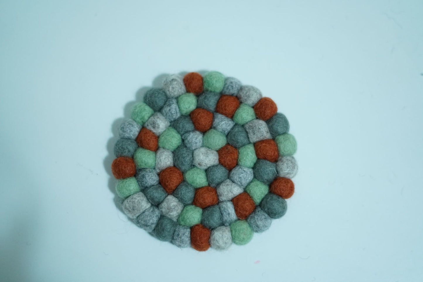 Wool Felt Ball Coasters – Handmade Table Décor