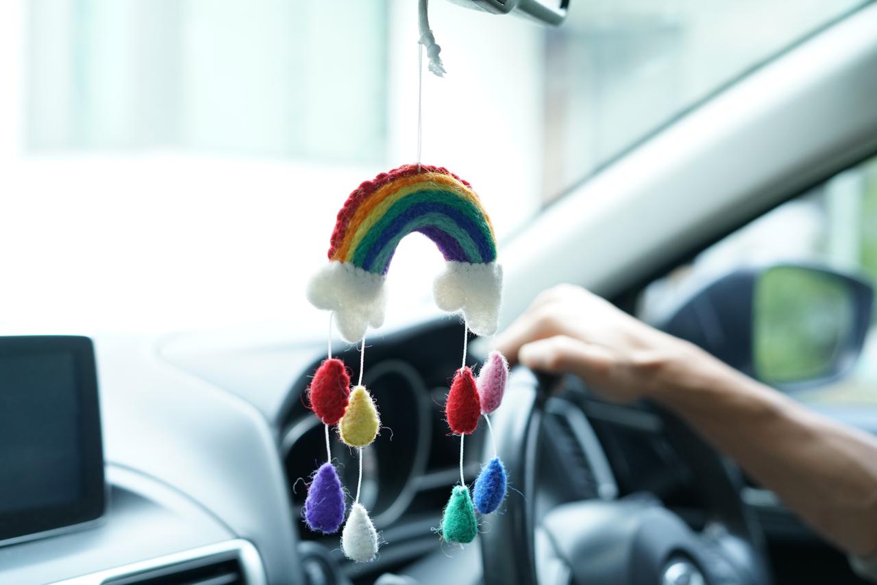 Handmade Felt Rainbow Wall Hanging