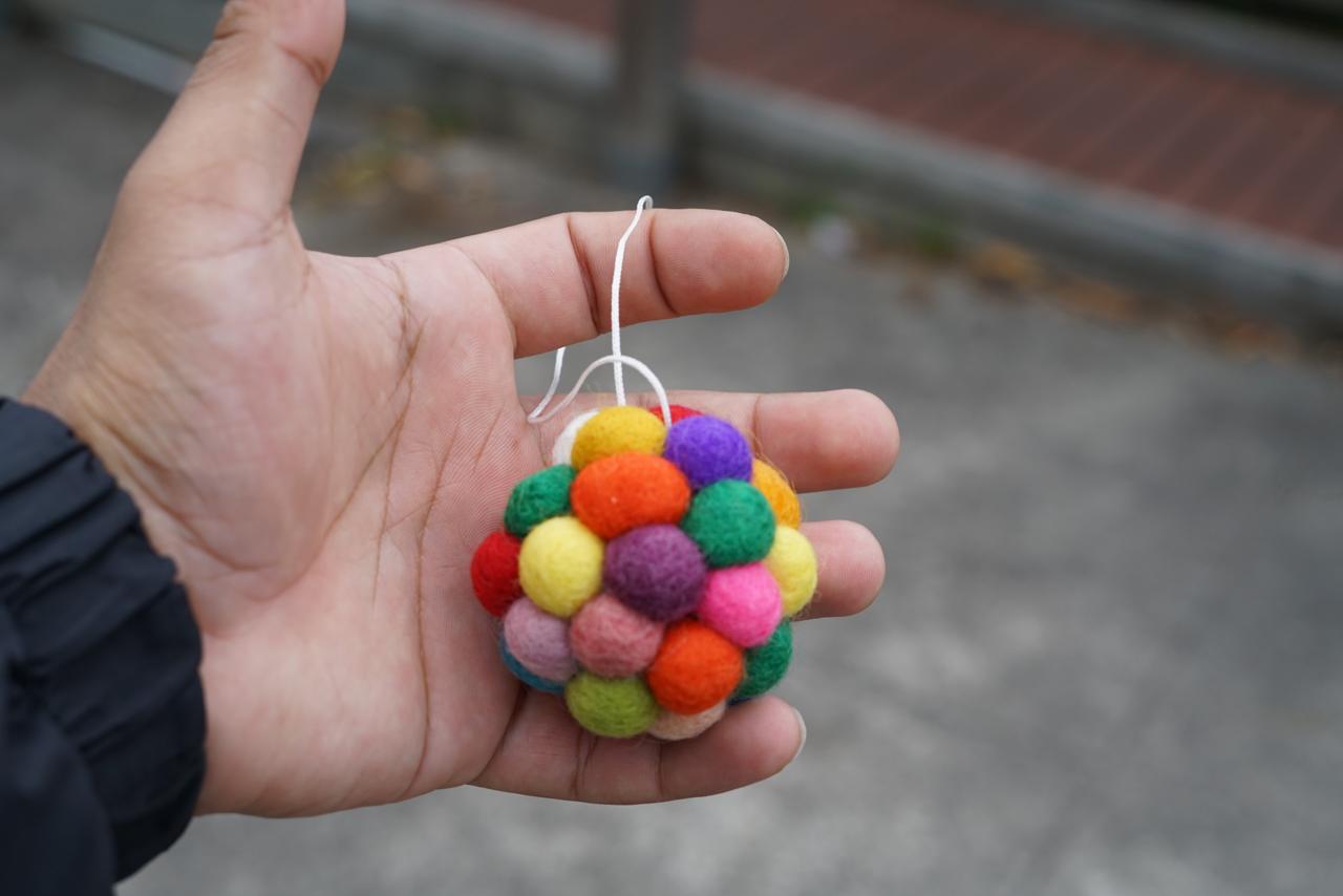 Felt Ball Ornament – Handmade Christmas Decoration