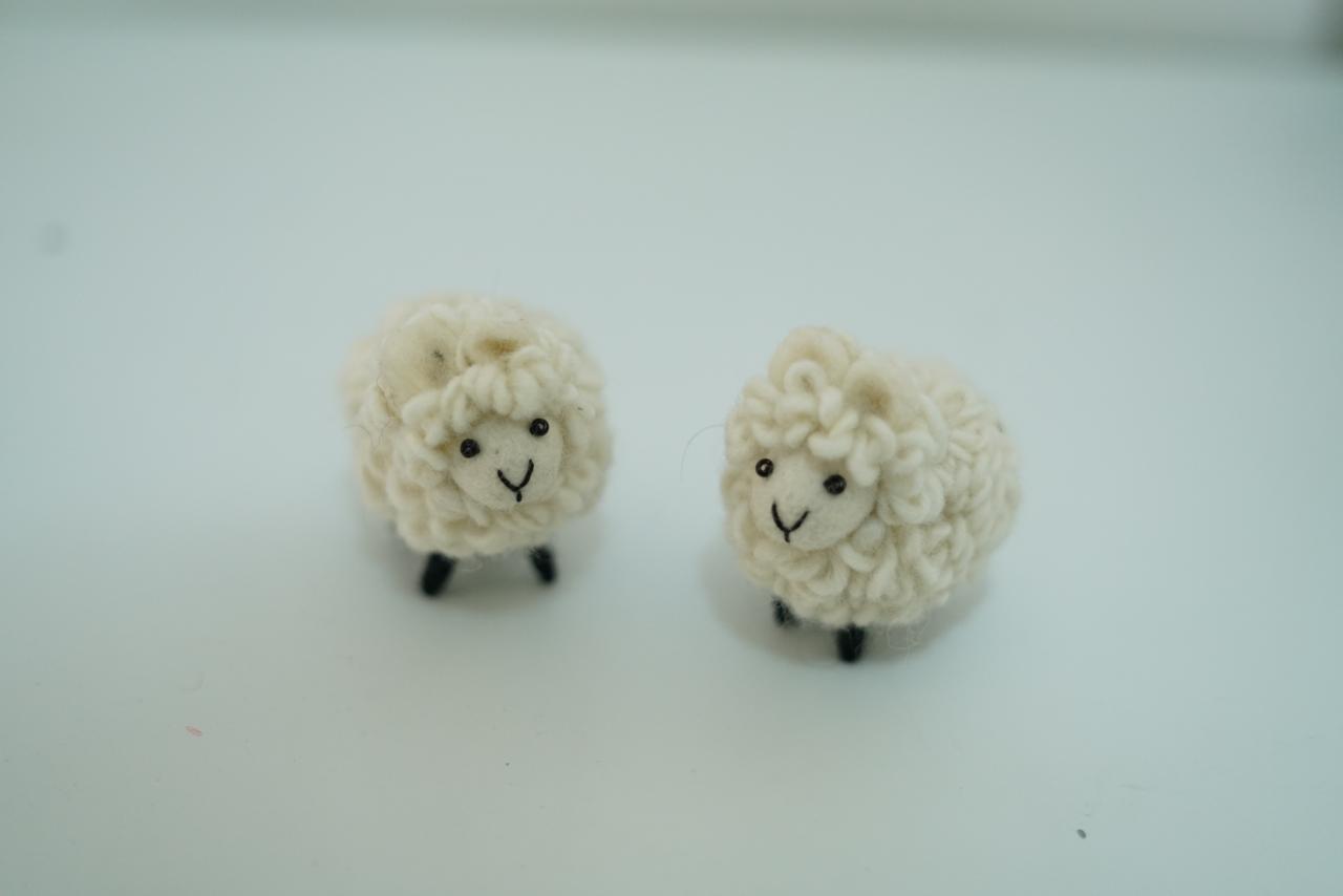Felt Mini Sheep – Handmade Wool Decoration