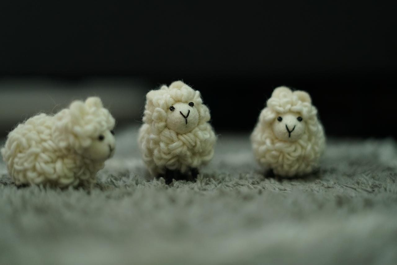 Felt Mini Sheep – Handmade Wool Decoration