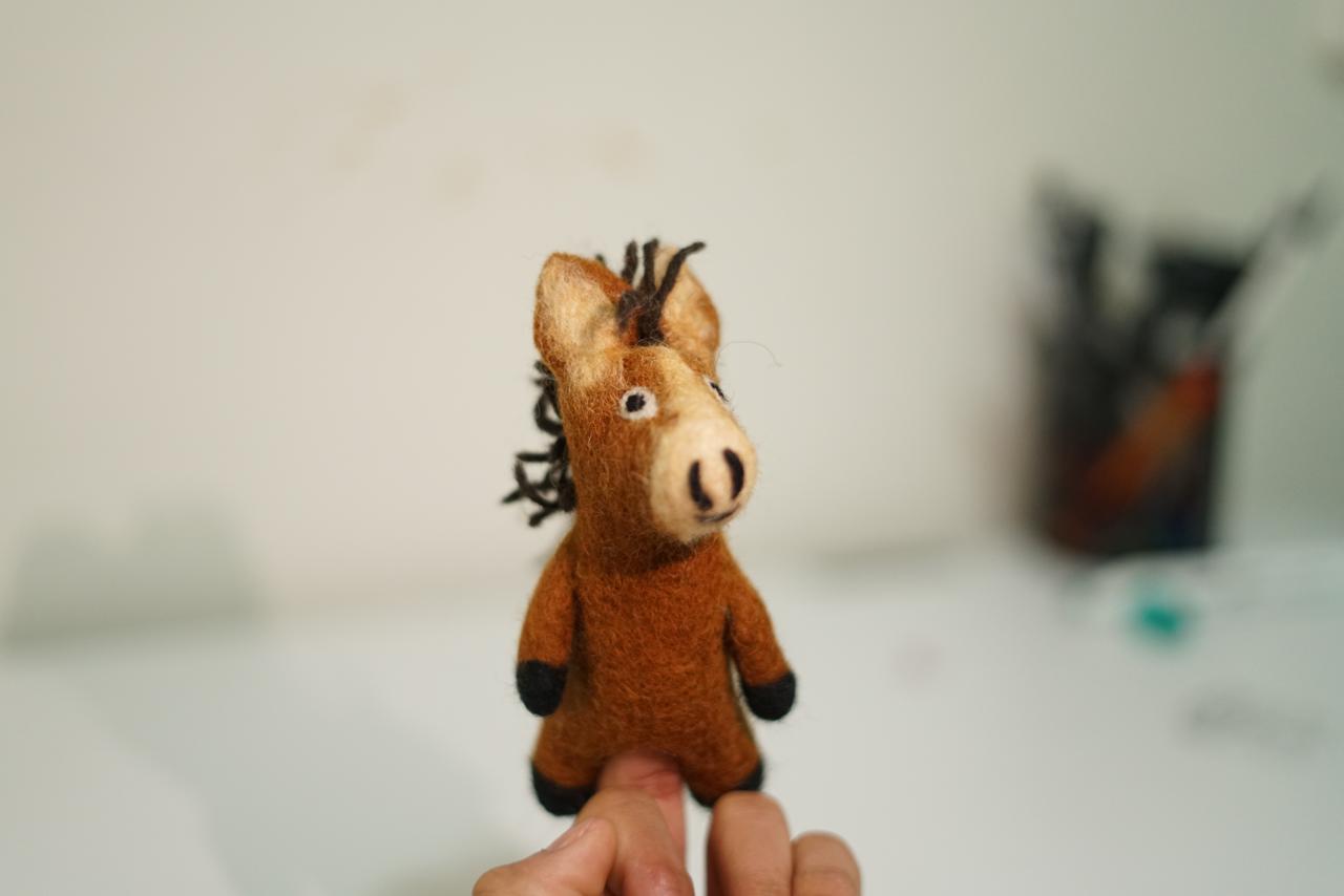 Handmade Felt Finger Puppet
