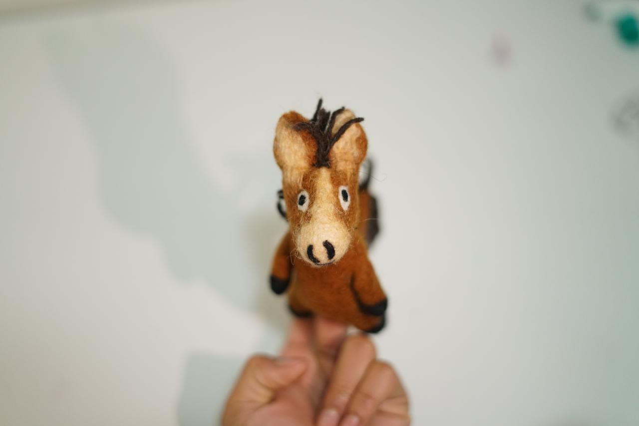 Handmade Felt Finger Puppet