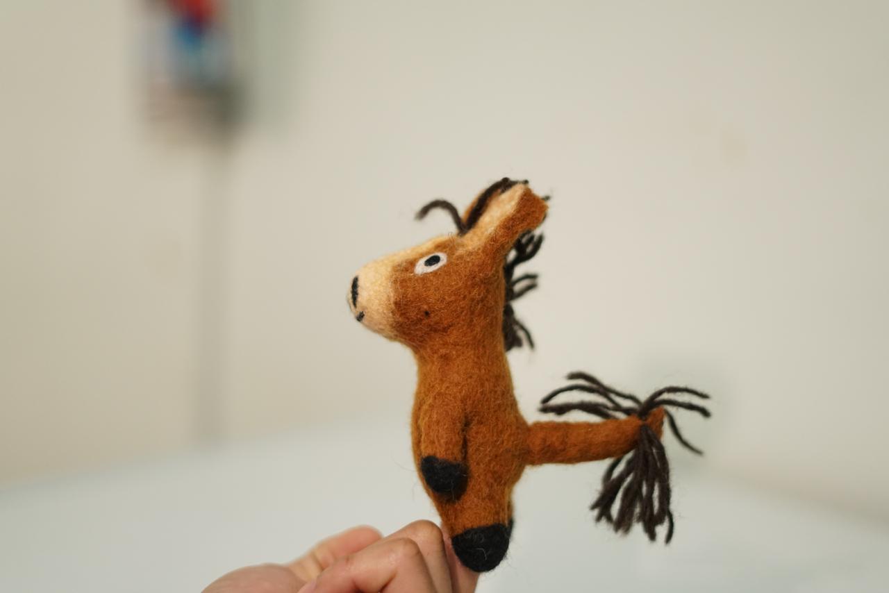 Handmade Felt Finger Puppet