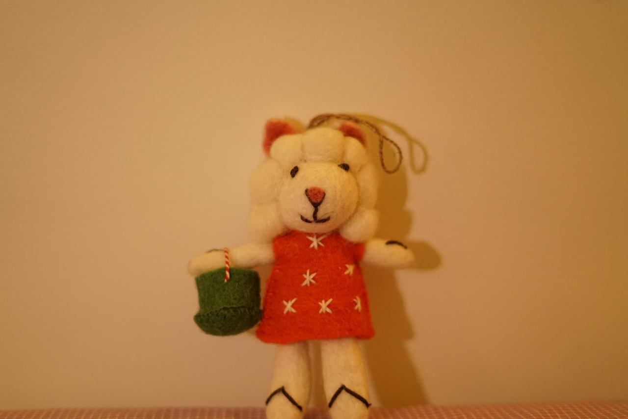 Handmade Felt Sheep Doll Ornament