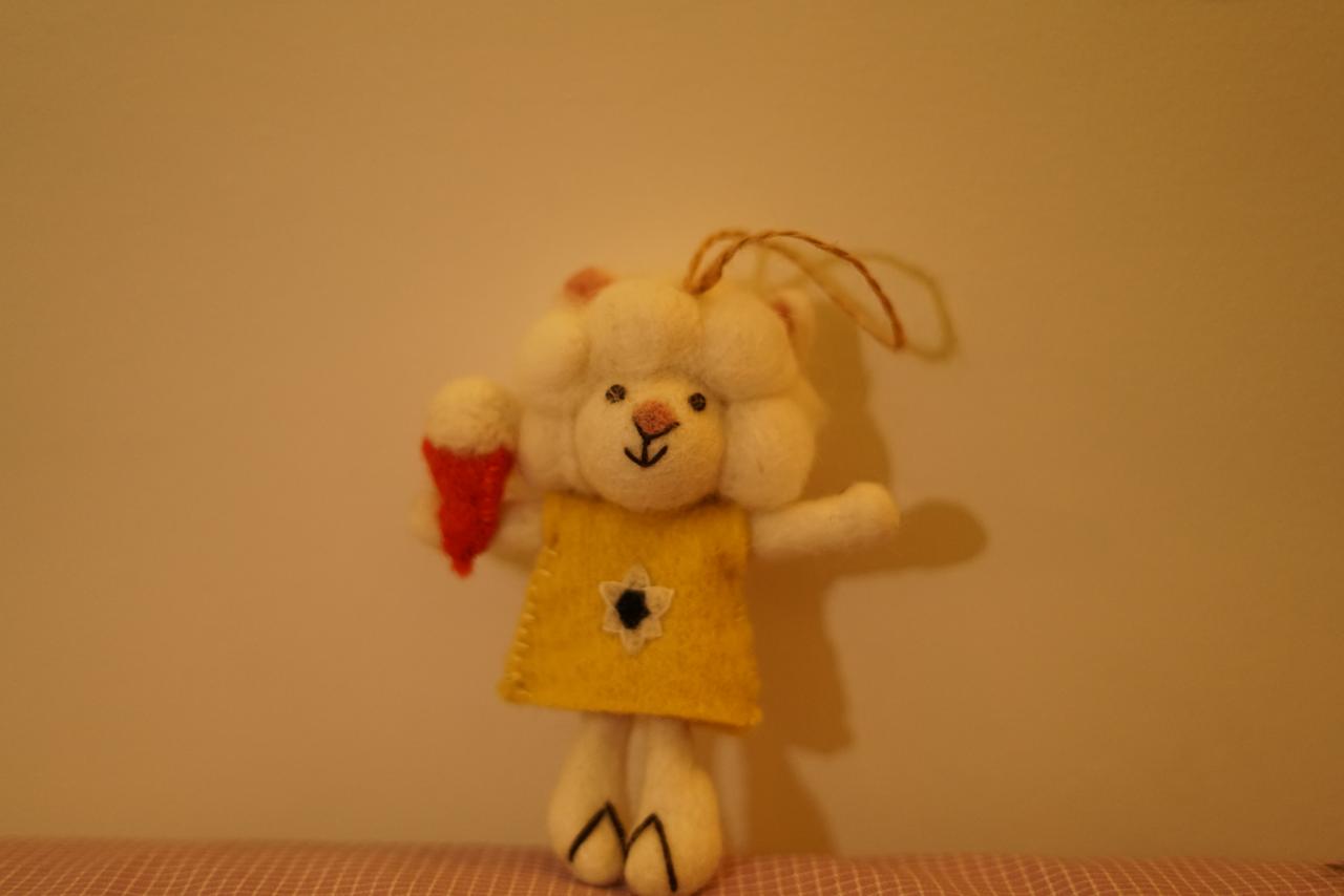 Handmade Felt Sheep Doll Ornament